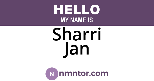 Sharri Jan