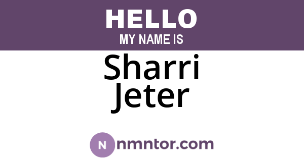 Sharri Jeter