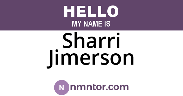 Sharri Jimerson