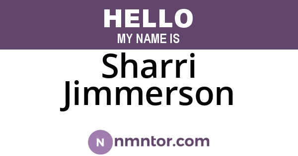 Sharri Jimmerson