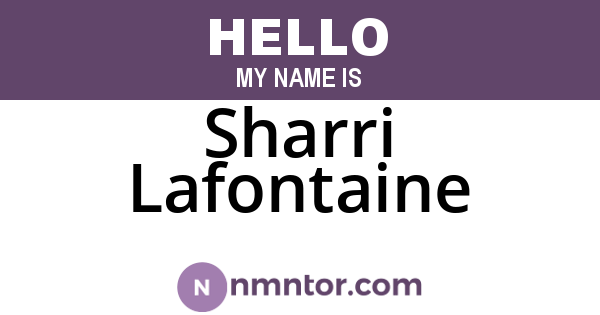 Sharri Lafontaine