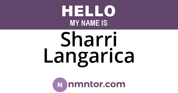 Sharri Langarica