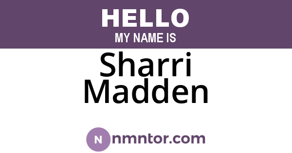 Sharri Madden