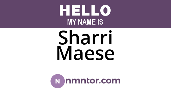 Sharri Maese