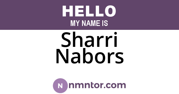 Sharri Nabors