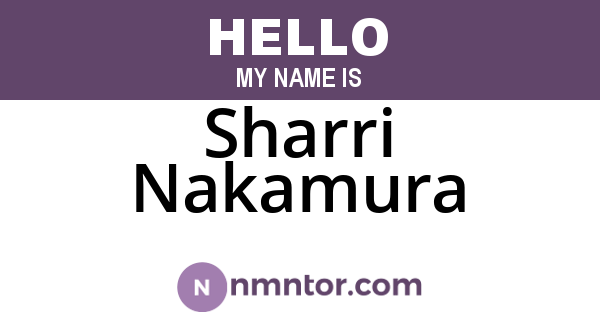 Sharri Nakamura