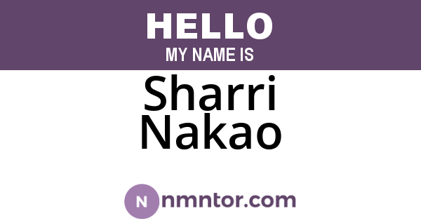 Sharri Nakao