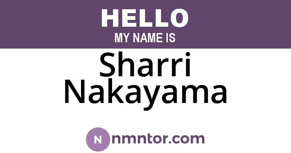 Sharri Nakayama