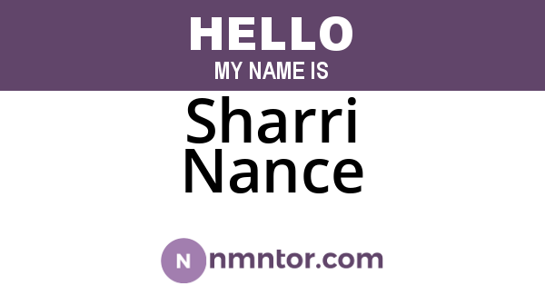Sharri Nance