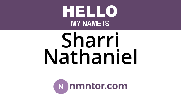 Sharri Nathaniel