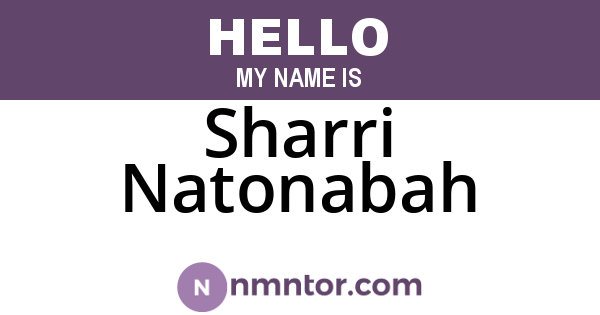 Sharri Natonabah