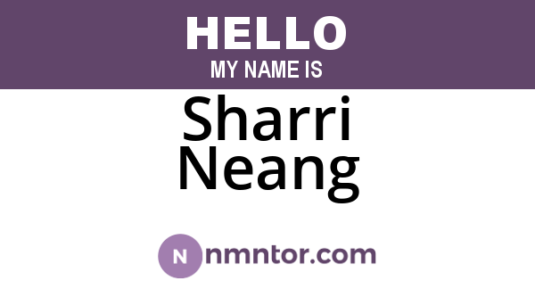 Sharri Neang