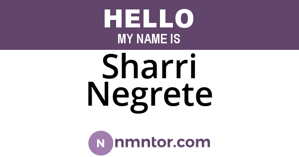 Sharri Negrete