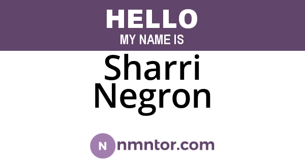 Sharri Negron