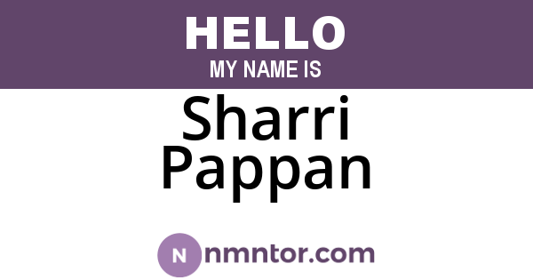 Sharri Pappan