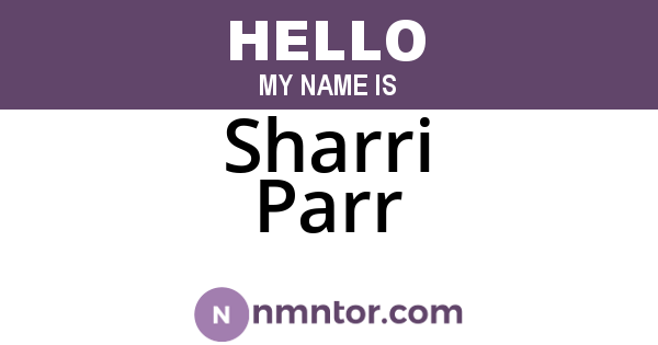 Sharri Parr