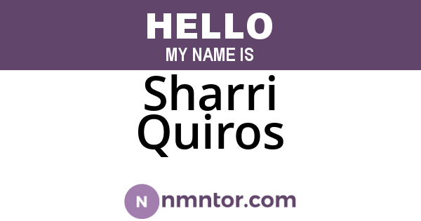 Sharri Quiros