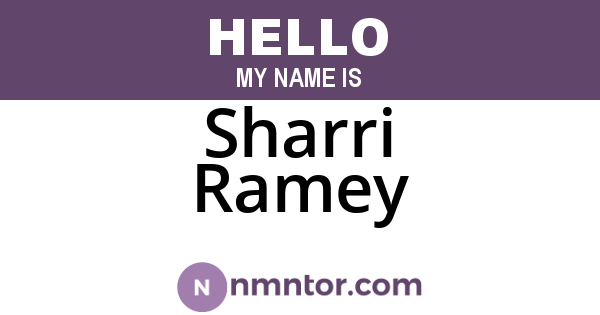 Sharri Ramey