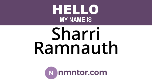 Sharri Ramnauth