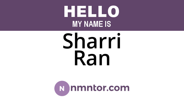 Sharri Ran