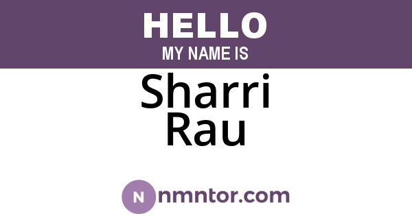 Sharri Rau