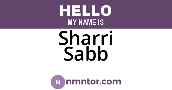 Sharri Sabb