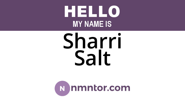 Sharri Salt