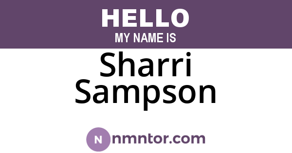 Sharri Sampson