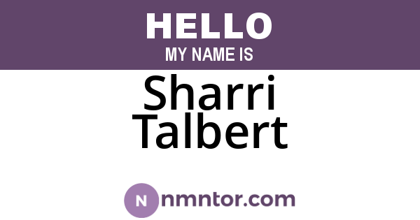 Sharri Talbert