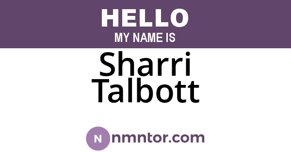 Sharri Talbott