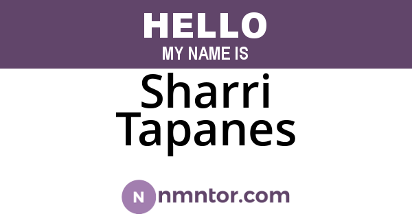 Sharri Tapanes