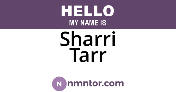 Sharri Tarr