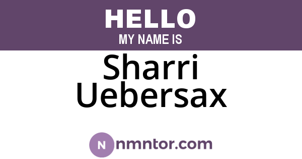 Sharri Uebersax