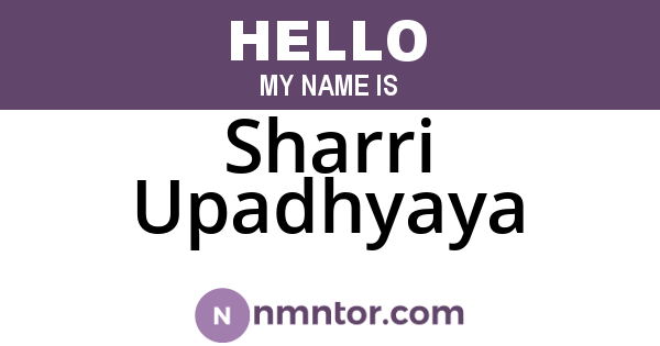 Sharri Upadhyaya