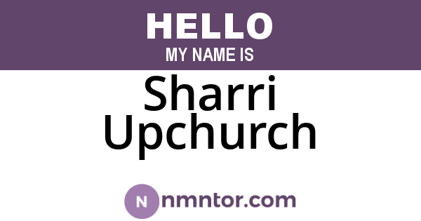 Sharri Upchurch