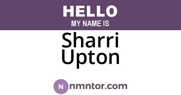 Sharri Upton
