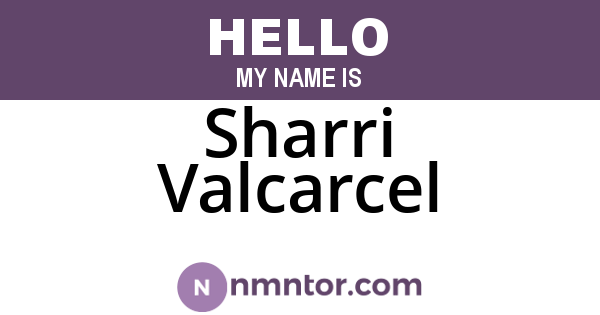 Sharri Valcarcel