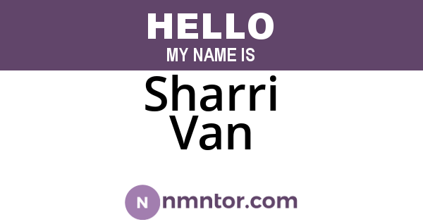 Sharri Van
