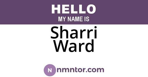 Sharri Ward