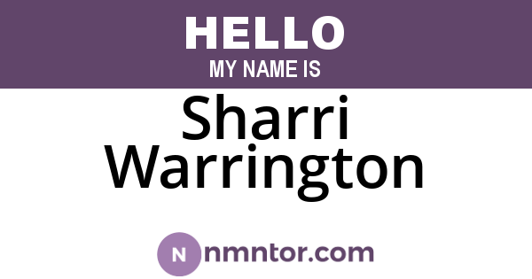 Sharri Warrington