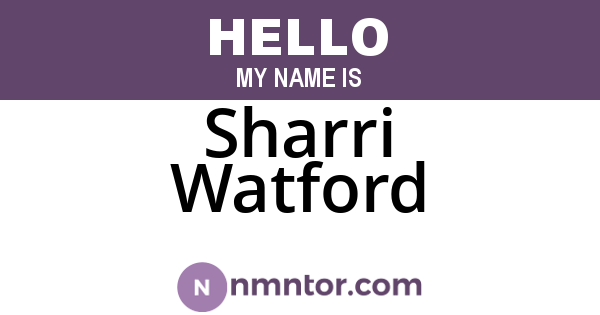 Sharri Watford