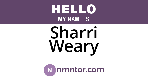 Sharri Weary