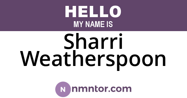 Sharri Weatherspoon