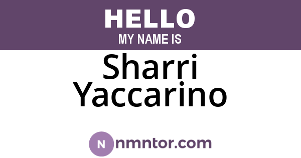 Sharri Yaccarino