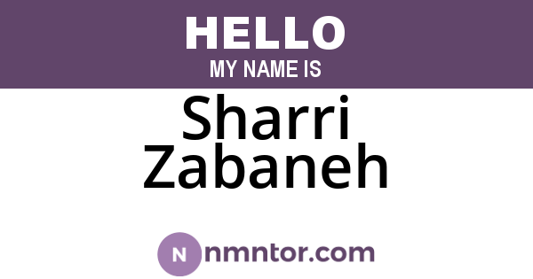 Sharri Zabaneh