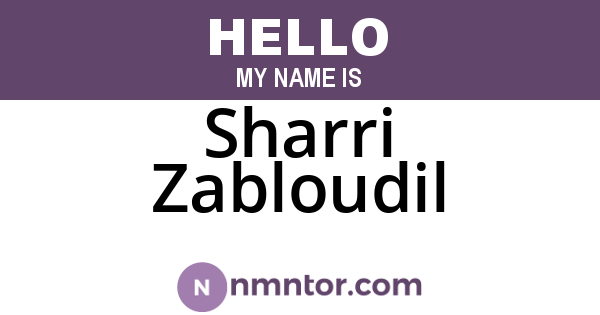 Sharri Zabloudil