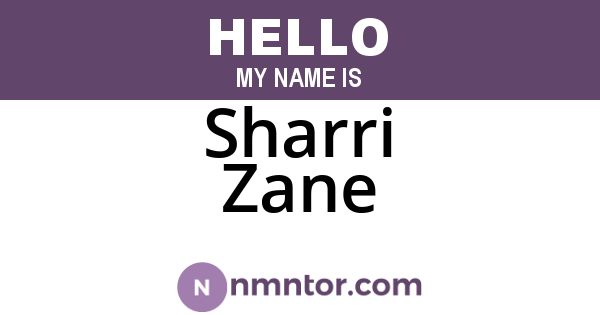 Sharri Zane