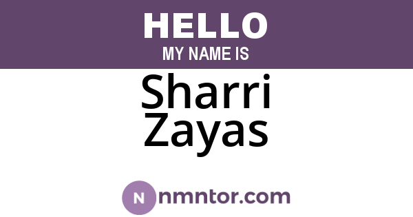 Sharri Zayas