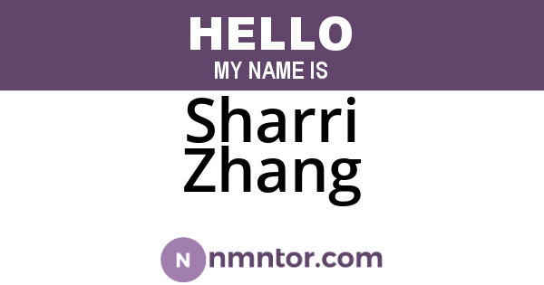Sharri Zhang