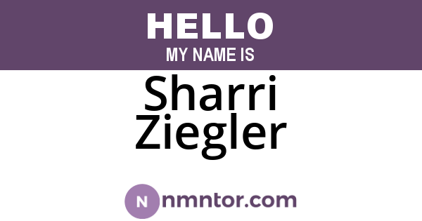 Sharri Ziegler